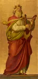 Eduard Bendemann, König David mit Harfe, Öl auf Leinwand
