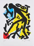 A. R. Penck, Ohne Titel, Farbserigrafie auf Velin