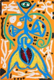 A. R. Penck, Ohne Titel, Farbserigrafie auf leichtem Karton