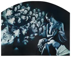 Gottfried Helnwein, Epiphany 2B (Die Anbetung der Hirten), 1997, Mischtechnik auf Leinwand