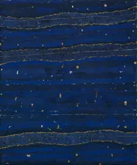 Georges Noël, "Adriatiqua", 1997, Mischtechnik (Acetat aus Polyvinyl, Sand und Pigmente) auf Leinwand