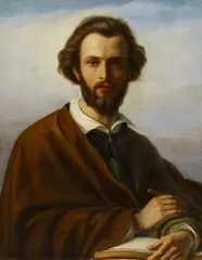 Friedrich Wilhelm Schadow, Porträt eines jungen Dichters, Öl auf Leinwand