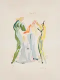 La Danse by Salvador Dalí, 1960, Farblithografie auf Arches (Wasserzeichen), sold Feb 2022