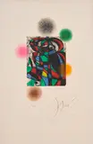 Joan Miró, Arlequin Crépusculaire, 1975, Farbaquatintaradierung auf Arches (Wasserzeichen)