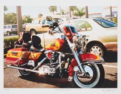 Cartoon Bike by Tom Blackwell, Farbserigrafie auf Arches (Wasserzeichen), sold Jan 2022