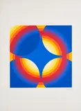 Herbert Bayer, Ohne Titel, 1969, Farblithografie auf THSaunders England (Wasserzeichen)