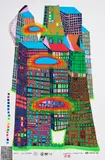 Friedensreich Hundertwasser, Good Morning City - Bleeding Town, 1969, Farbserigrafie und Metallprägung auf leichtem Karton