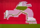 Thomas Bayrle, Marathon, 1969, Farbserigrafie auf leichtem Karton