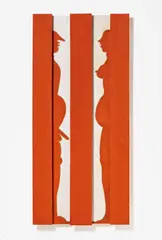 Alfonso Hüppi, Ohne Titel, 2008, Kasein und Kohle auf Holz