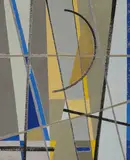 Jean Leppien, "7/50 LXXXVII", 1950, Öl auf Hartfaserplatte