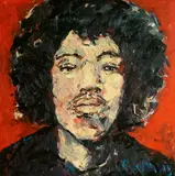 Detlev Foth, Hendrix I, 2015, Öl auf Leinwand