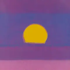 Sunset by Andy Warhol, 1972, Farbserigrafie auf leichtem Karton, sold Dec 2021
