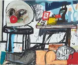 Eddie Martinez, The Bums Will Always Lose, 2008, acrylic, oil and spray paint on canvas