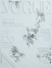 Blue Calcite Eroded Vogue Magazine by Daniel Arsham, 2019, blue calcite, hydrostone, sold Jul 2020