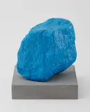 Small Blue Mountain by Ugo Rondinone, 2016, painted stone on concrete base, sold Jul 2020