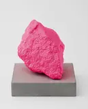 Small Pink Mountain by Ugo Rondinone, 2016, painted stone on concrete base, sold Jul 2020