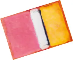Madsaki, White Center II (Yellow, Pink and Lavender on Rose), 2015, aerosol and housepaint on canvas