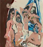 Genieve Figgis, Les Demoiselles d'Avignon (After Picasso), 2015, acrylic on paper