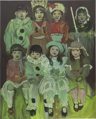 Claire Tabouret, Les déguisements (Disguises), 2015, acrylic on canvas