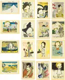 In the Floating World (set of 16) by Yoshitomo Nara, 1999, reworked woodcut colour xerox on paper, sold Jul 2020