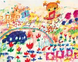 Untitled by Ayako Rokkaku, 2008, acrylic on canvas, sold Jul 2020