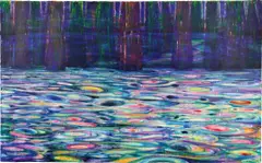 River by Yuxing Huang, 2013, acrylic on canvas, sold Jul 2020