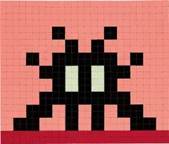 Invader, Alias HK_43, 2015, ceramic tiles on perspex panel and laminated ID card