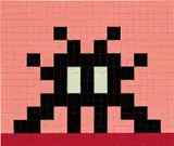 Invader, Alias HK_43, 2015, ceramic tiles on perspex panel and laminated ID card