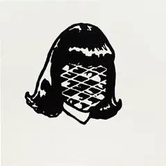 Mask by Tomoo Gokita, 2010, acrylic enamel, spray paint on canvas, offered Jul 2020