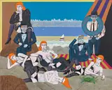 Kei Hiraga, Shining Sea, 1991, acrylic on canvas
