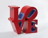 Robert Indiana, LOVE (Red Outside Violet Inside), 1966-1999, painted aluminum
