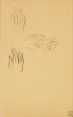 Hand Study by Sanyu, 1930, ink on paper, offered Jul 2020