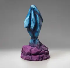 Adrian Wong, Ultramarine Knob (circa 1975), 2017, gypsum reinforced concrete, industrial enamel