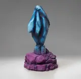 Adrian Wong, Ultramarine Knob (circa 1975), 2017, gypsum reinforced concrete, industrial enamel