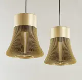 Michael Young, Pair of PETITE SERGENT ceiling pendants, 2014, extruded anodised aluminium
