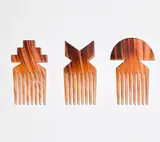 Studio Swine, Hair Highway, Comb (set of three), 2014, natural resin, hair