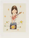 Guitar Girl by Yoshitomo Nara, 2003, lithograph, sold Jul 2020