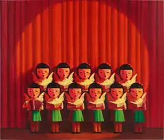 Liu Ye, Choir of Angels (Red), 1999, oil on canvas