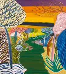 Matthew Wong, River at Dusk, 2018, oil on canvas