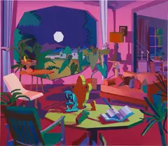 Jonathan Chapline, Untitled, 2018, acrylic and vinyl paint on panel