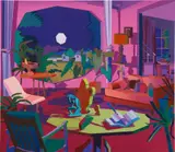 Jonathan Chapline, Untitled, 2018, acrylic and vinyl paint on panel