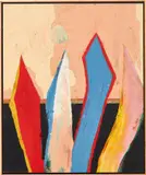 Harold Ancart, Untitled, 2018, oil stick and pencil on canvas mounted on wood, artist's frame