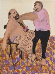 Braided Beard by Tala Madani, 2007, oil on canvas, sold Dec 2020
