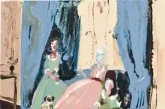Behind the curtain by Genieve Figgis, 2015, acrylic on panel, sold Dec 2020