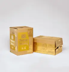 Whisky & Soda by Danh Vō, 2013, gold leaf on cardboard box, offered Dec 2020