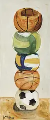 Balls by Zhang Enli, 2011, oil on canvas, offered Dec 2020
