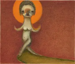 Untitled by Izumi Katō, 2010, oil on linen, sold Dec 2020