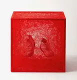 State of Being (Shoes) by Chiharu Shiota, 2019, metal frame, shoes, thread, sold Dec 2020