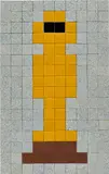 Invader, LA_80, 2018, ceramic tiles on perspex panel and laminated ID card