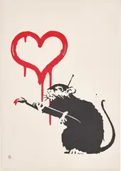 Love Rat by Banksy, 2004, screenprint in colours on wove paper, sold Dec 2020